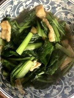 小松菜と油揚げの炒め-レシピのメイン写真