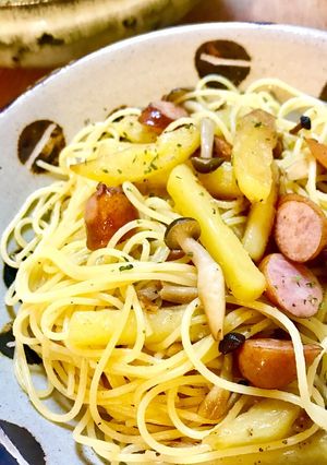 じゃがいもとウィンナーのペペロンチーノ-レシピのメイン写真