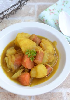 ごろごろ野菜のはちみつカレー煮込み-レシピのメイン写真