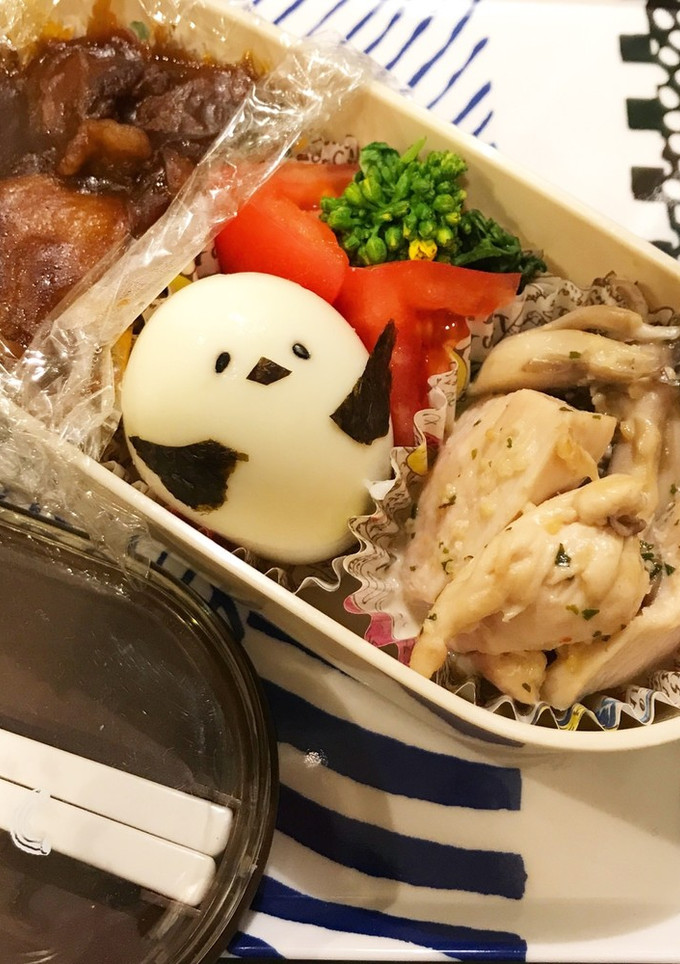簡単キャラ弁★シマエナガのゆでたまご-レシピのメイン写真