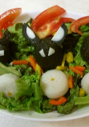 イースター・黒ウサギのかまぼこサラダ-レシピのメイン写真