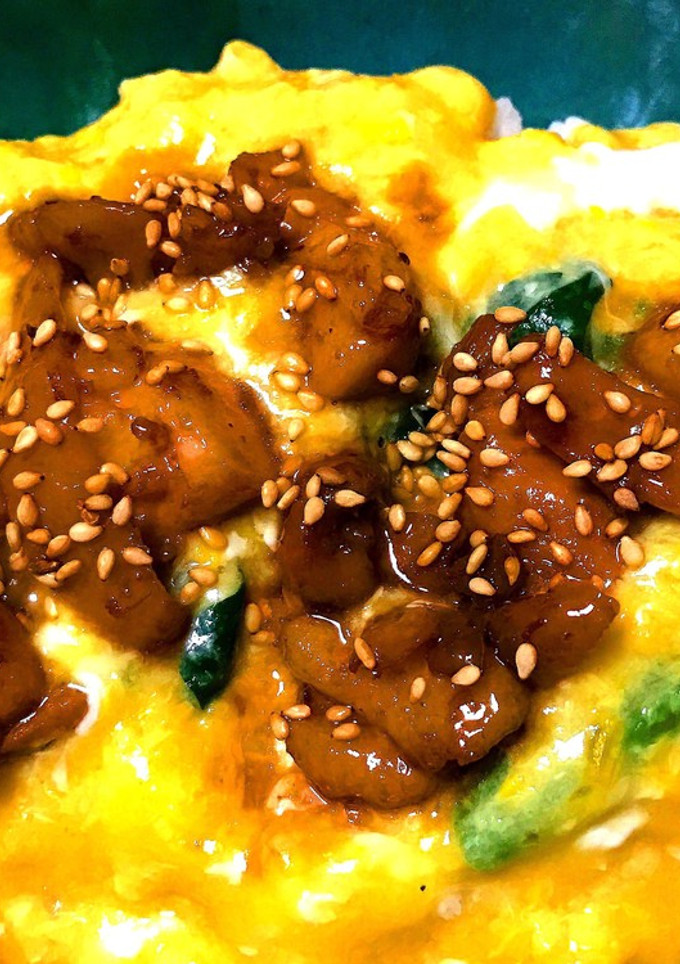 鶏照り焼きとほうれん草のとろとろ親子丼-レシピのメイン写真