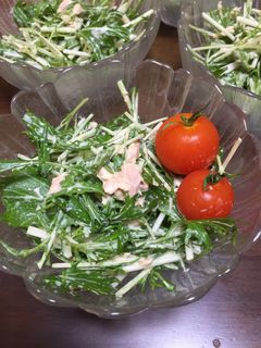 水菜とツナのサラダ-レシピのメイン写真
