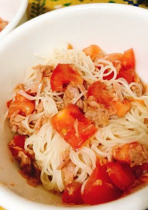 ささっと一品！簡単☆ツナトマトそうめん☆-レシピのメイン写真