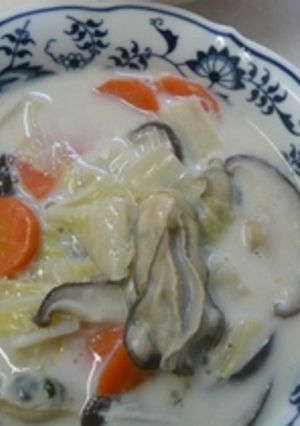 牡蠣と白菜のクリームスープ-レシピのメイン写真