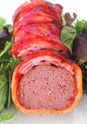 肉の日に♡ミートローフのベーコン巻き-レシピのメイン写真