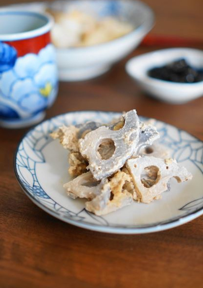 蓮根の白味噌くるみ和え-レシピのメイン写真