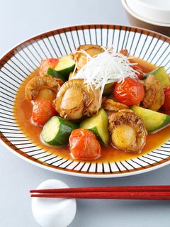 ほたてと野菜の焦がししょうゆマリネ-レシピのメイン写真