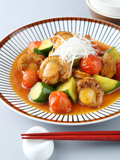 ほたてと野菜の焦がししょうゆマリネ-レシピのメイン写真