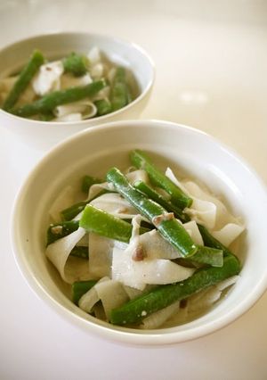 インゲン豆と大根のアンチョビマヨ和え♪-レシピのメイン写真
