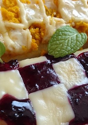２種類のチェックトースト-レシピのメイン写真