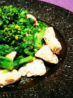 鶏肉と菜の花のレモンオリーブオイル仕立て-レシピのメイン写真
