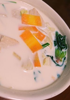 【減量中】丼で具だくさんミルクスープ-レシピのメイン写真