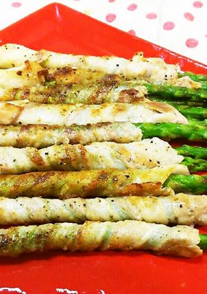アスパラのカリカリ豚肉巻き♡-レシピのメイン写真