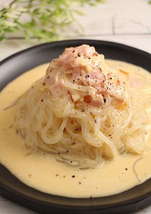 ダイエット！濃厚☆しらたきカルボナーラ-レシピのメイン写真