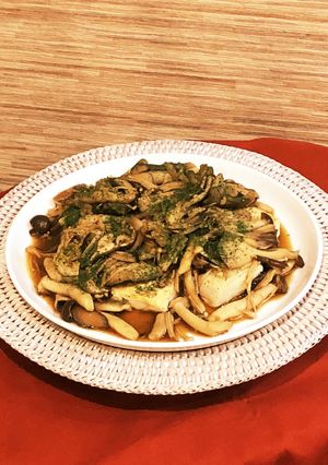 キノコたっぷり！バルサミコの豆腐ステーキ-レシピのメイン写真