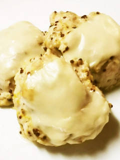 お弁当に!鶏ひき肉の粒マスタード焼き-レシピのメイン写真