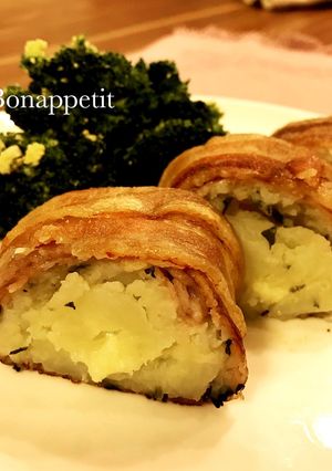 主役!豚バラ肉のチーズポテト巻き-レシピのメイン写真