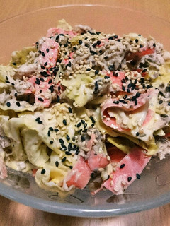 サバ缶で☆ごまマヨサラダ-レシピのメイン写真