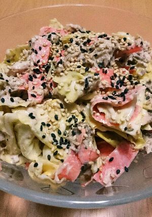 サバ缶で☆ごまマヨサラダ-レシピのメイン写真