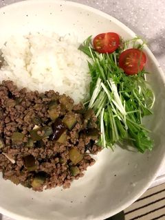 なすのそぼろ炒めご飯-レシピのメイン写真