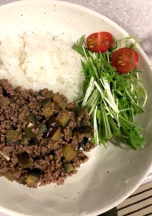 なすのそぼろ炒めご飯-レシピのメイン写真