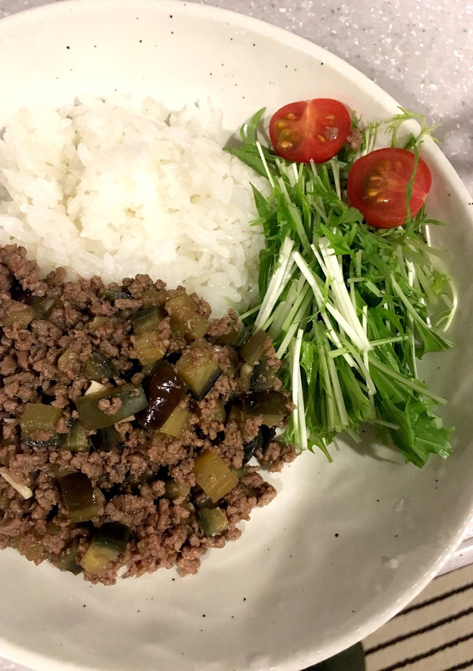 なすのそぼろ炒めご飯-レシピのメイン写真