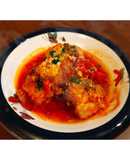 圧力鍋でホロホロ♡骨付き鶏のトマト煮込み
