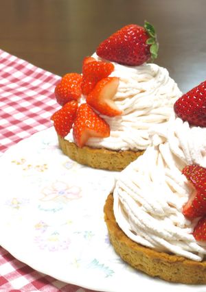【HMで】苺のモンブランタルト♪-レシピのメイン写真