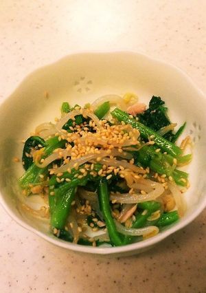 子供もOK！菜花ともやしのさっぱりナムル-レシピのメイン写真