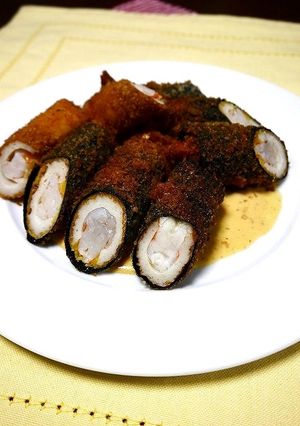 簡単！エビフライ☆海苔竹輪ロール-レシピのメイン写真