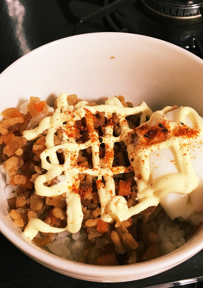 鶏そぼろ七味マヨ丼【覚書】-レシピのメイン写真