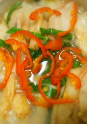 電子レンジで牡蠣キムチ餃子鍋-レシピのメイン写真