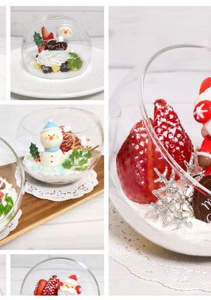 スノードームみたいな簡単クリスマスケーキ-レシピのメイン写真