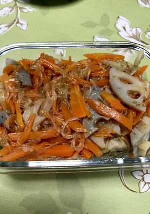 蓮根と人参の炒め煮-レシピのメイン写真