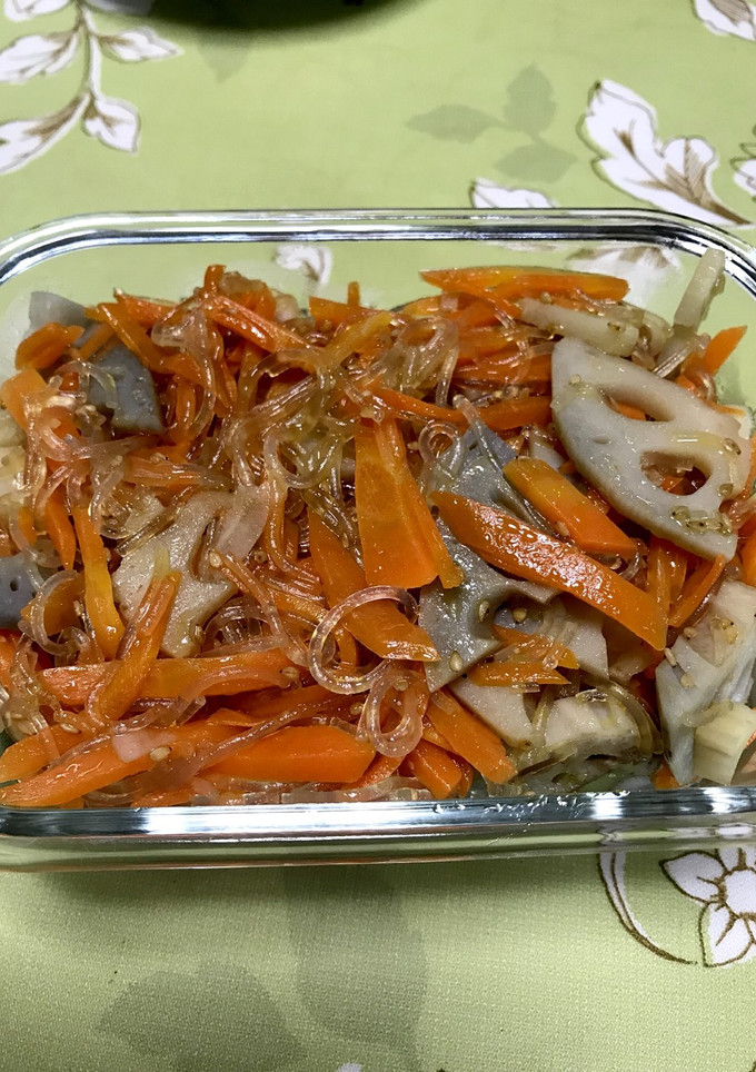 蓮根と人参の炒め煮-レシピのメイン写真