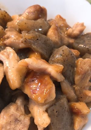 鳥もも肉と蒟蒻の味噌煮-レシピのメイン写真