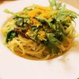 菜の花と春菊のカラスミパスタ