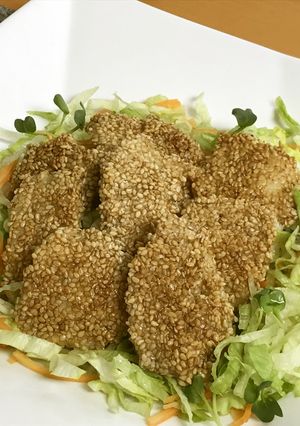 美人レシピ・白身魚のごま風味焼き-レシピのメイン写真
