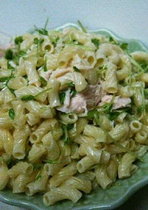 豆苗とサラダチキンのマカロニサラダ-レシピのメイン写真