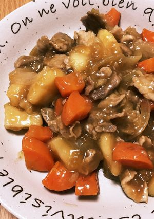 家にあるものでOK☆野菜とお肉の甘辛煮-レシピのメイン写真