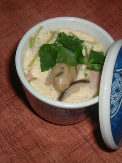 洋風?牡蠣としいたけの簡単茶碗蒸し-レシピのメイン写真
