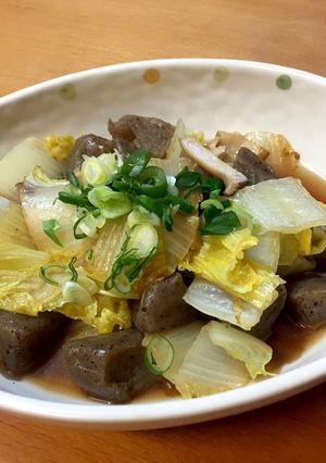 めんつゆで！白菜とこんにゃくの炒め煮-レシピのメイン写真