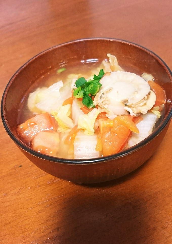 【減量中】ホタテとトマトのスープ-レシピのメイン写真