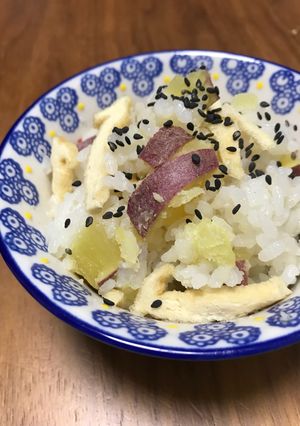 薩摩芋☆炊き込み御飯(無水鍋QC使用)-レシピのメイン写真