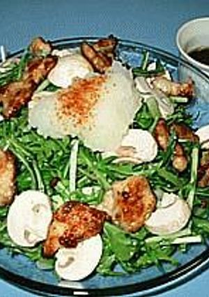 鶏せせり肉と水菜のおろしサラダ-レシピのメイン写真