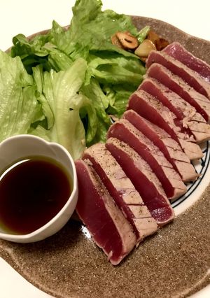 マグロのレアステーキにんにく醤油ソース-レシピのメイン写真