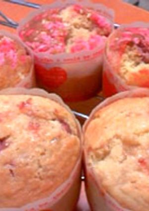 苺づくしのマフィン×ホットケーキミックス-レシピのメイン写真