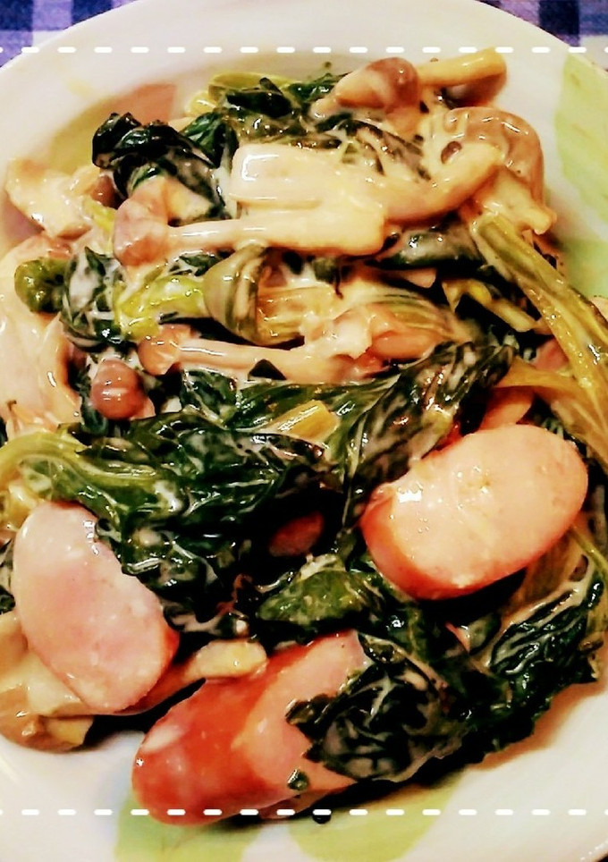 簡単！ほうれん草としめじの醤油マヨ炒め-レシピのメイン写真