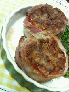 おばあちゃんちの✿ベーコン巻き❀バーグ✿-レシピのメイン写真
